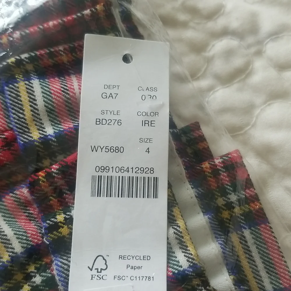 J. Crew Stewart Tartan Plaid Pants NWT